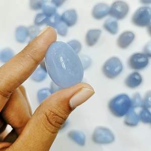 Pierres précieuses dégringolées en cristal d'agate de dentelle bleue en vrac-énergie positive et cristaux de fabrication de bijoux-cristaux de guérison pour le Reiki - Product Image 5
