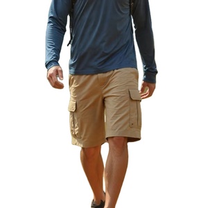 กางเกงขาสั้นคาร์โก้ผู้ชายแบบกันน้ำ ระบายอากาศ แห้งเร็ว ไซส์ใหญ่ ทรงหลวม ความยาวปานกลาง สไตล์ลำลอง มีกระเป๋าหลายช่อง แบบเจ็ดส่วน - Product Image 1
