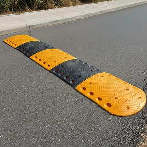 9.5m Outdoor <b>Plastic</b> Speed Hump Set with Rubber & Steel Base - Product Image 2