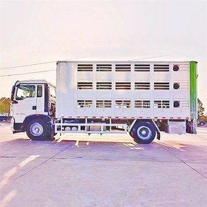 Camion direct de transport de bétail de bétail de volaille de moutons d'alliage d'aluminium de Howo 4*2 d'usine à vendre - Product Image 6