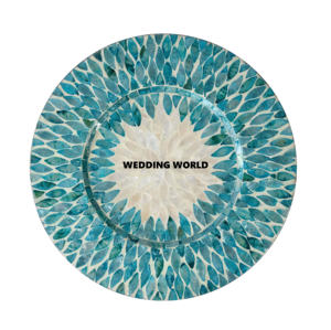 Assiette en bois élégante de qualité supérieure forme ronde fantaisie concepteur fait à la main mariage décoratif vente chaude en gros assiette en bois - Product Image 3