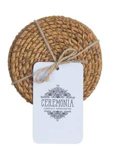 Posavasos elegantes para tazas de té y café de ratán de yute, mesa de diseño admirable, alfombrillas y almohadillas clásicas, posavasos estándar para utensilios de cocina - Product Image 2