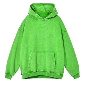 Sweats à capuche surdimensionnés 100% coton pour femmes Logo personnalisé brodé Style coréen sweats unis doublés décontracté pour l'automne/hiver - Product Image 5