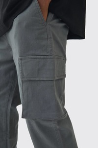 Venta al por mayor 100% pantalones de chándal de algodón para hombre logotipo bordado personalizado color gris sólido 4 bolsillos pantalones de chándal holgados de calle para hombre - Product Image 4