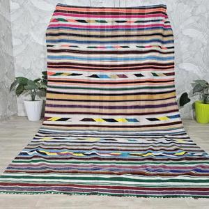 Couverture marocaine faite à la main, authentique artisanat berbère, couverture douce tissée à motifs tribaux, décoration d'intérieur, cadeau - Product Image 1