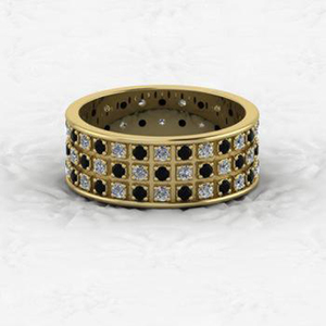 Bague pour femme en argent sterling 925 plaqué or rose, faite à la main, avec pierre précieuse en jaspe K2 naturel de 8 mm, sertie à griffes, design à carreaux, best-seller - Product Image 1