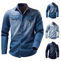 Avec poches sur le devant, nouveau Jean, vente en gros, slim fit, vêtements pour hommes, chemise décontractée personnalisée, chemises blanches de différentes couleurs