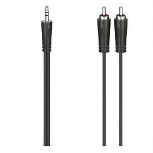 Cable Adaptador de 3m con Conector Jack a 2 RCA, Negro, Cables de Audio y Video, Modelo 00205111 - Product Image 3
