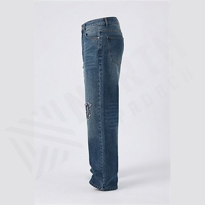 Pantalones Vaqueros de Mezclilla para Hombre 2025, Pantalones Ajustados, Vaqueros Ajustados para Hombre, Venta al por Mayor de Fábrica, Transpirables, Rectos, Servicio OEM - Product Image 3