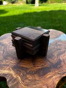 Sous-verres en résine et en bois de qualité supérieure avec finition durable, parfaits pour les acheteurs en gros et le marché des cadeaux d'entreprise de luxe - Product Image 5