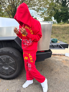 Ensemble de survêtement à capuche et de jogging en coton personnalisé de haute qualité pour hommes pulls à capuche surdimensionnés pantalons de survêtement délavés ensemble de 2 pièces pour hommes - Product Image 6