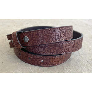 สายหนังวัวแท้สีน้ำตาล2025 1.5สายรัดแบบสแน็ปมีลายนูนบางกว้างบาง100% ของแท้เต็มรูปแบบ - Product Image 4