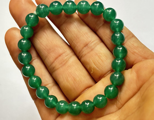 Hecha a mano Natura Metal latón 8mm pulsera verde Aventurina perforado conjunto con bisel conjunto para joyería de moda con regalo de aniversario - Product Image 2