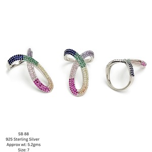 Bijoux fins zircon cubique Cz 925 bague en argent Sterling en gros personnalisé luxe 925 bagues de fiançailles bijoux pour femmes - Product Image 1