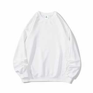 พร้อมส่ง บริการ OEM ผู้ชาย เสื้อเหงื่อเปล่า เสื้อสเวตเตอร์คอกลมขนาดใหญ่ผู้ชาย เสื้อสเวตเตอร์คอกลมแบบกําหนดเอง - Product Image 3