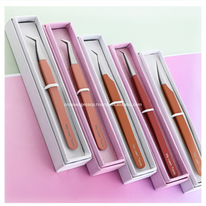 Pinzas Profesionales para Extensión de Pestañas, Set de Pinzas para Lifting de Pestañas con Punta de Fibra, Herramienta para Volumen de Pestañas - Product Image 1