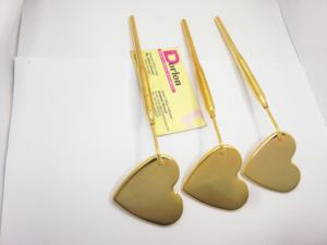 Miroir de maquillage d'inspection de cils antistatique de précision plaqué or en forme de coeur avec logo personnalisé en acier inoxydable de haute qualité - Product Image 4