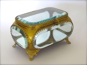 Joyero de cristal decorativo biselado personalizado antiguo, forma rectangular para almacenamiento y decoración del hogar, nuevo precio al por mayor - Product Image 5