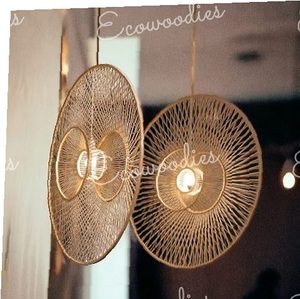 ตะกร้าหวายจากไม้ไผ่ทำด้วยมือดีไซน์ศิลปะใช้สำหรับห้องนั่งเล่นห้องรับประทานอาหารและทางเดิน - Product Image 5