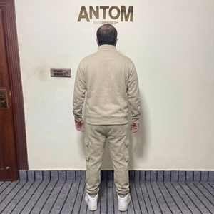 New Custom Stacked Heavyweight <b>Jogger</b> Baggy Sweatpants and Hoodie Set 2 Piece Fleece Men Sweatsuits Pullover Tracksuits - Product Image 2