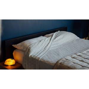 Cama con plataforma de madera de teca minimalista - Product Image 5