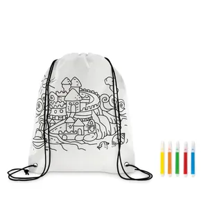 Borse Sportive Personalizzate CARRYDRAW per Colorare, Sacchetti Promozionali Personalizzabili con Coulisse per Gadget - Product Image 1