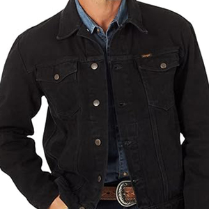 Vente en gros de vestes pour hommes en denim à la mode avec logo personnalisé Vêtements d'extérieur pour hommes veste en jean épais blanc chaud pour hommes veste en toile de coton - Product Image 5