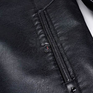 Chaqueta de cuero PU de calidad superior para hombre, recién llegado, diseño de moda, chaqueta de cuero de calidad superior recubierta de lona para hombre - Product Image 6