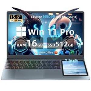 Laptops tactiles OLED double écran de 16 "7" de meilleure qualité Processeur de carte TFT 128 Go N5095 CPU 4T 16 Go de RAM pour les jeux - Product Image 1