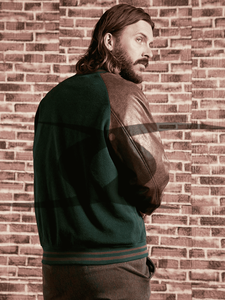 Chaqueta universitaria de manga de cuero con brazos de cuero personalizada para hombre, chaquetas con letras de alta calidad para hombre, nueva chaqueta universitaria para hombre - Product Image 3