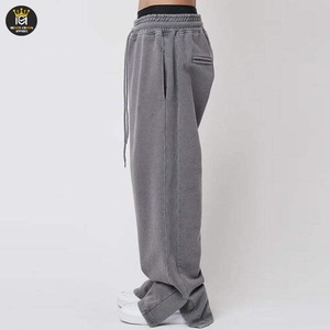 Impression personnalisée de pantalons évasés lourds pantalons évasés en polaire pour hommes pantalons évasés vintage délavés à l'acide - Product Image 2