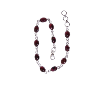 925 Sterling Silver Handmade Gemstone Garnet Spinner Bracelet Bijoux 925 Solid Stone Boho Style Designer Meilleure Qualité Bijoux - Product Image 1