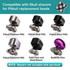 Paquete de 2 cabezales de repuesto de cinco cuchillas para afeitadoras eléctricas, compatibles con el afeitado facial para usuarios de afeitadoras rotatorias - Product Image 6