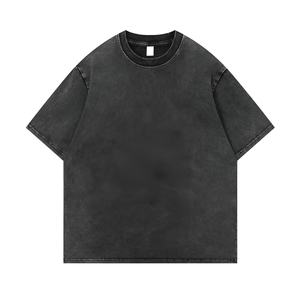 Camiseta Extra Grande de Estilo Vintage Lavada para Hombre y Mujer, Algodón Grueso, Estilo Urbano, Camiseta Lisa Minimalista, Ropa Casual Diaria - Product Image 1