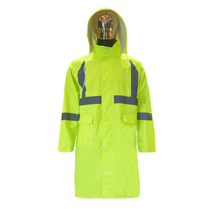 Chaqueta Impermeable de Seguridad Reflectante de Alta Visibilidad con Parte Inferior Negra Personalizable en Tallas Grandes con Logotipo Personalizado - Product Image 2