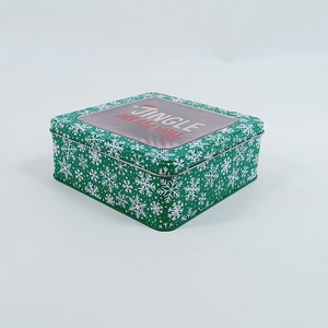 Caixa de <span class=keywords><strong>Metal</strong></span> Personalizada Impressa para Embalagem de Presente, Caixa Retangular Quadrada de <span class=keywords><strong>Metal</strong></span> com Tampa - Product Image 3