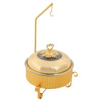 Réchaud de buffet en cuivre avec couvercle irrégulier, chauffe-plats suspendu, 4,5L, 6L, 8L, ensemble dôme pour buffet, certifié Energy Star, pour eau chaude