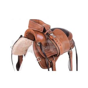 Arnés grueso de vaca de Pakistán de la mejor calidad, sillín de caballo occidental personalizable de cuero Natural suave para montar en senderos de placer - Product Image 6