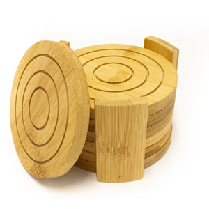 Posavasos redondos de estilo vintage con soporte Posavasos de buena calidad por Lametierartz Nueva llegada en gran oferta para restaurantes - Product Image 3