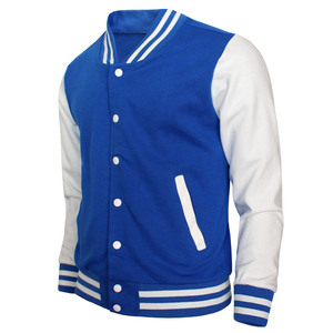 2026 Customized Designs <b>Men's</b> Distress Embroidery Blue and <b>White</b> Varsity CollegeBaseballjacket for <b>men</b> DDP Shipping - Product Image 1