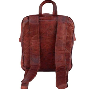 Confort ergonomique en cuir véritable pour hommes sac à dos doublure en coton écologique léger mode fermeture à glissière bas prix indien - Product Image 4