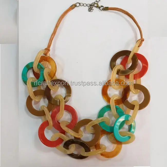 Đa Màu Sắc Nhựa Vòng Cổ Dễ Thương Vòng Cổ Cho Phụ Nữ Đồ Trang Sức Thời Trang Handmade Vòng Cổ Quyến Rũ Từ Ấn Độ Bởi Rf Thủ Công Mỹ Nghệ