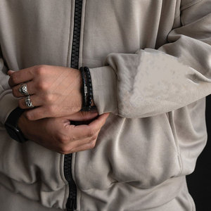 Trajes de chándal de verano para hombre con logotipo personalizado de la fábrica de Pakistán, conjuntos de Jogger de lana de alta tecnología, tejido de algodón de gran tamaño, informal, de talla grande - Product Image 3