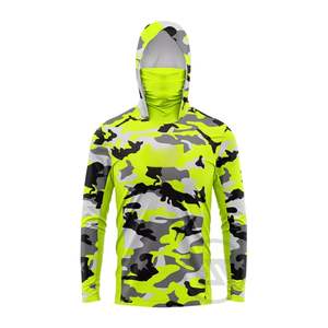 Sudadera CON CAPUCHA DE PESCA personalizada de manga larga de talla grande transpirable con cubierta de cara integrada, sudaderas con capucha de camisa de secado rápido resistentes a los rayos UV sublimados - Product Image 3