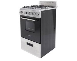 NOUVEAU Four à gaz compact, design autoportant, 4 brûleurs scellés avec allumage électronique, 2,1 pi³ de volume, tiroir de rangement, gril 20 pouces - Product Image 4