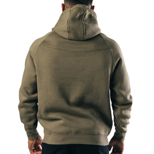 Fabricantes de sudaderas con capucha para ropa personalizada Algodón de peso pesado French Terry Street Sudadera con capucha de tres capas con cremallera para hombres 100% algodón - Product Image 6