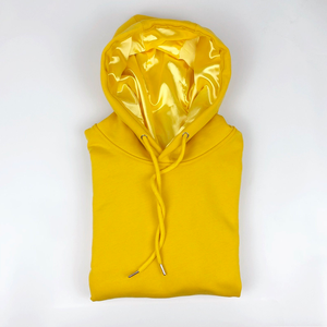 Sudadera con Capucha forrada de satén clásica personalizada del fabricante, sudadera térmica de algodón con bordado desgastado lavado con ácido vintage en blanco - Product Image 4