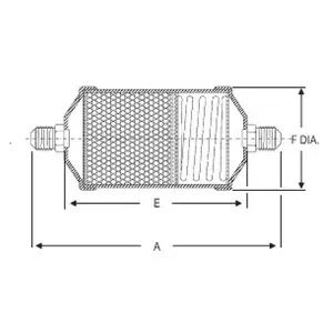 Linha líquida secador de filtro do líquido refrigerante HVAC Refrigeração ODF Ek série 083s