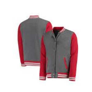 Veste universitaire Letterman de baseball personnalisée OEM Manteau personnalisé OEM Bomber universitaire en cuir artificiel avec logo brodé pour hommes - Product Image 3