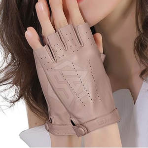 Best Selling <b>Fingerless</b> Leather <b>Gloves</b> for Winter Casual Wear New Arrival Warm Leather <b>Gloves</b> - Product Image 2